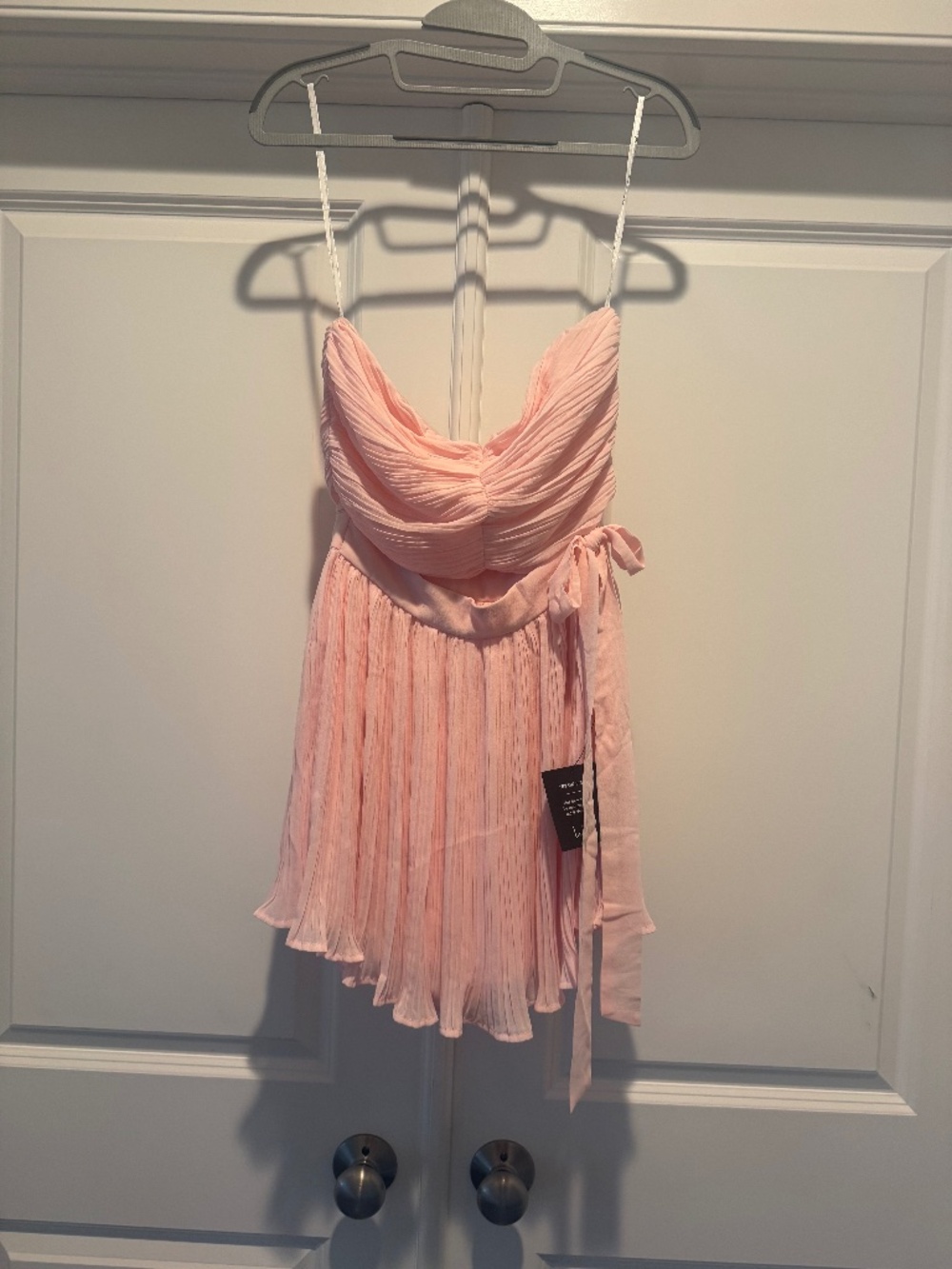 Lulus Blush Pink Pleated Mini Dress